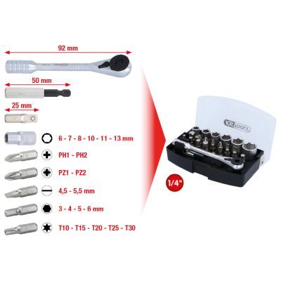 Komplekts, Skrūvgrieža ieliktņi (Uzgaļi) KS TOOLS 911.2010
