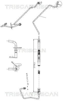 Hidrauliskā šļūtene, Stūres iekārta TRISCAN 8516 16018