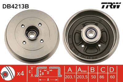 Тормозной барабан TRW DB4213B