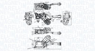 масляный радиатор, двигательное масло MAGNETI MARELLI 350300006500