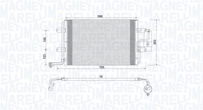 Конденсатор, кондиционер MAGNETI MARELLI 350203735000