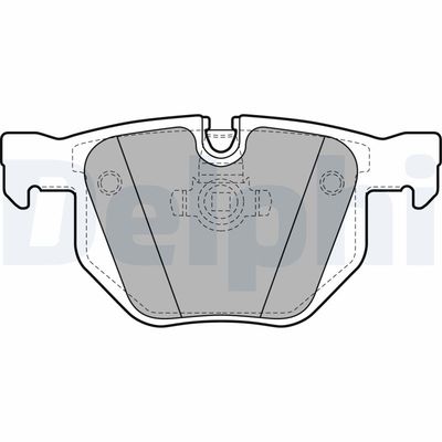 Комплект тормозных колодок, дисковый тормоз DELPHI LP1927