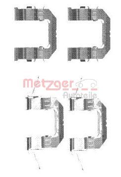 Piederumu komplekts, Disku bremžu uzlikas METZGER 109-1722