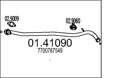 Труба выхлопного газа MTS 01.41090