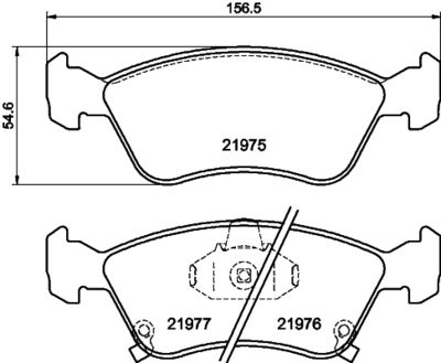 HELLA PAGID 8DB355016981 Bremžu uzliku kompl