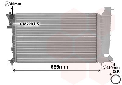 Radiators, Motora dzesēšanas sistēma VAN WEZEL 40002137