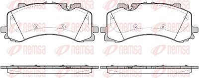 Комплект тормозных колодок, дисковый тормоз REMSA 1744.00