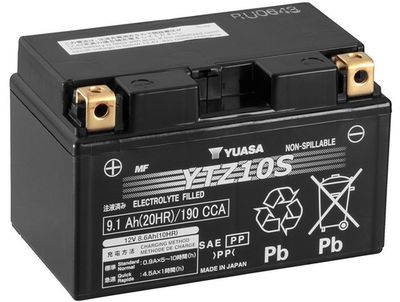 YUASA YTZ10S Startera akumulatoru baterija