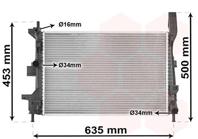 Radiators, Motora dzesēšanas sistēma VAN WEZEL 18002578