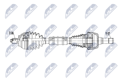 Приводной вал NTY NPW-VW-221