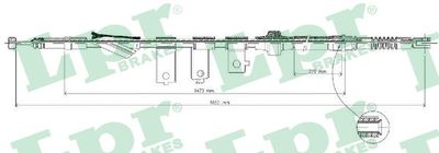 Тросик, cтояночный тормоз LPR C0311B