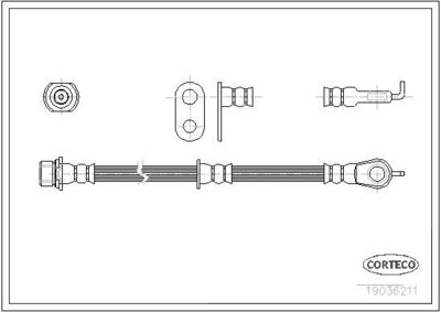 Bremžu šļūtene CORTECO 19036211