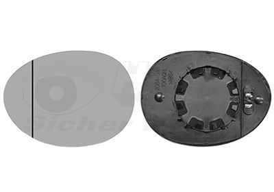 Spoguļstikls, Ārējais atpakaļskata spogulis VAN WEZEL 0518837