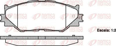 Комплект тормозных колодок, дисковый тормоз REMSA 1201.00