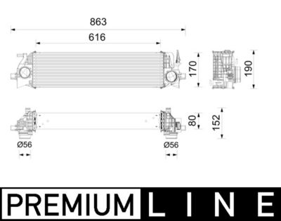 Интеркулер MAHLE CI 736 000P