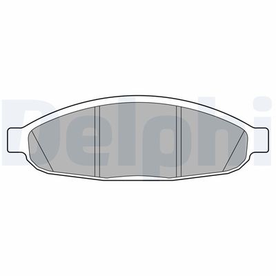 Комплект тормозных колодок, дисковый тормоз DELPHI LP3555