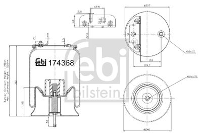 Pneimoatsperes spilvens, Pneimopiekare FEBI BILSTEIN 174368