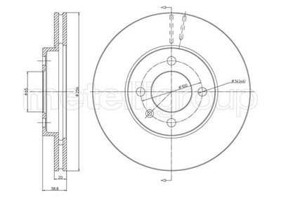 Тормозной диск METELLI 23-0230C