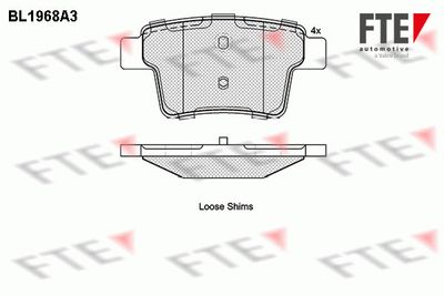 Комплект тормозных колодок, дисковый тормоз FTE 9010551