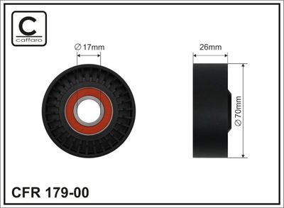 Spriegotājrullītis, Ķīļrievu siksna CAFFARO 179-00