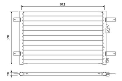 Конденсатор, кондиционер VALEO 822736