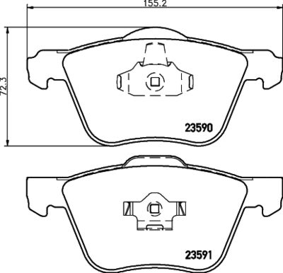 HELLA PAGID 8DB355011571 Bremžu uzliku kompl