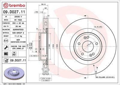 Bremžu diski BREMBO 09.D027.11