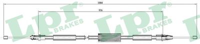 Тросик, cтояночный тормоз LPR C0728B
