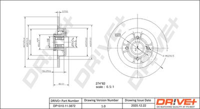 Тормозной диск Dr!ve+ DP1010.11.0872