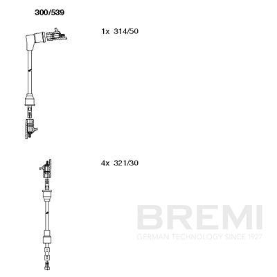 Augstsprieguma vadu komplekts BREMI 300/539