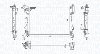 Radiators, Motora dzesēšanas sistēma MAGNETI MARELLI 350213130100
