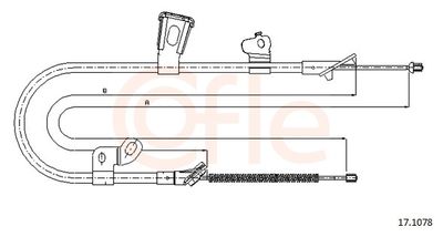 Тросик, cтояночный тормоз COFLE 17.1078