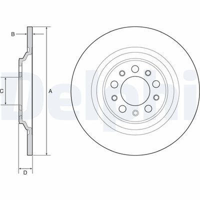 Тормозной диск DELPHI BG4961C