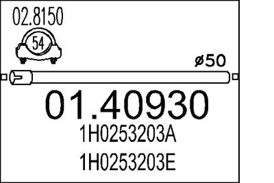 Труба выхлопного газа MTS 01.40930