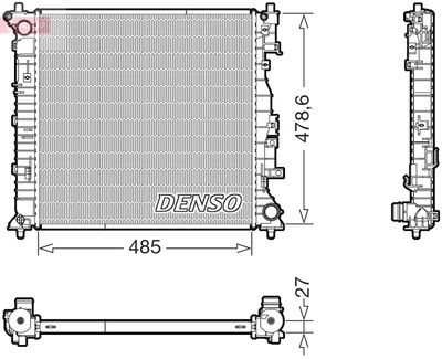Radiators, Motora dzesēšanas sistēma DENSO DRM43022