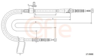 Тросик, cтояночный тормоз COFLE 17.0688