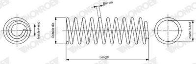Пружина ходовой части MONROE SP4964