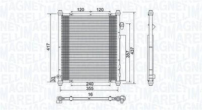 Конденсатор, кондиционер MAGNETI MARELLI 350203907000