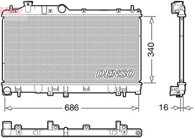 Radiators, Motora dzesēšanas sistēma DENSO DRM36025