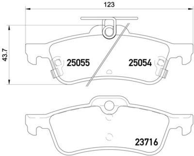 Bremžu uzliku kompl., Disku bremzes BREMBO P 28 070