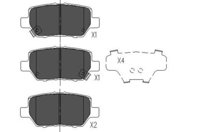 Bremžu uzliku kompl., Disku bremzes KAVO PARTS KBP-2040