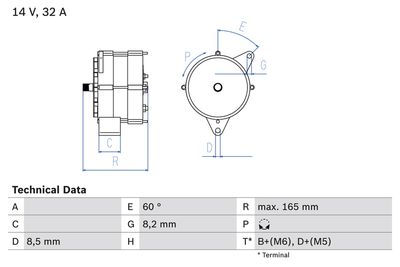 Ģenerators BOSCH 0 986 030 140