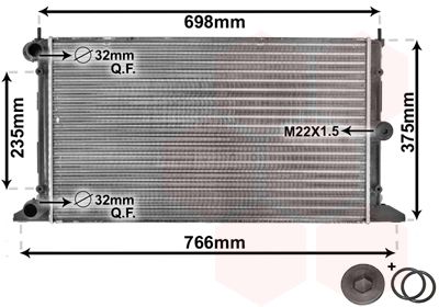 Radiators, Motora dzesēšanas sistēma VAN WEZEL 58002188