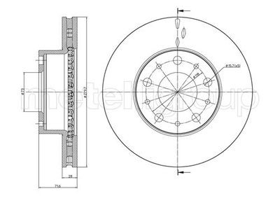 Тормозной диск METELLI 23-0884C