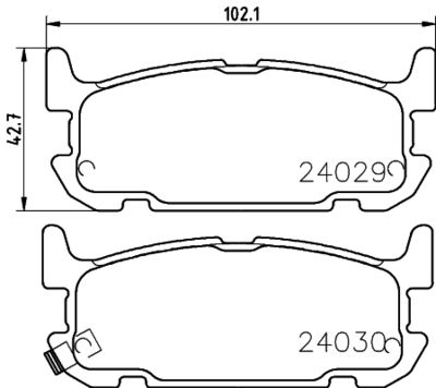 Bremžu uzliku kompl., Disku bremzes HELLA PAGID 8DB 355 010-931