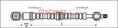 Тормозной шланг METZGER 4112213