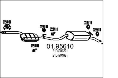 Глушитель выхлопных газов конечный MTS 01.95610