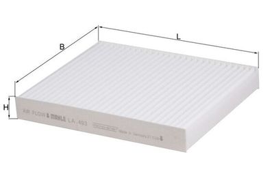 Фильтр, воздух во внутренном пространстве MAHLE LA 493