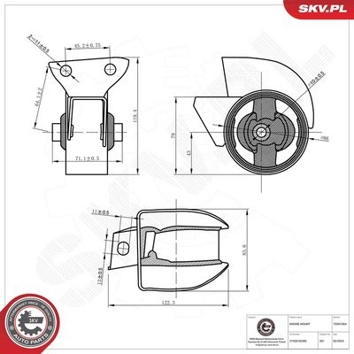 Подвеска, двигатель ESEN SKV 75SKV264
