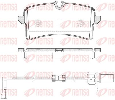 Bremžu uzliku kompl., Disku bremzes REMSA 1505.12